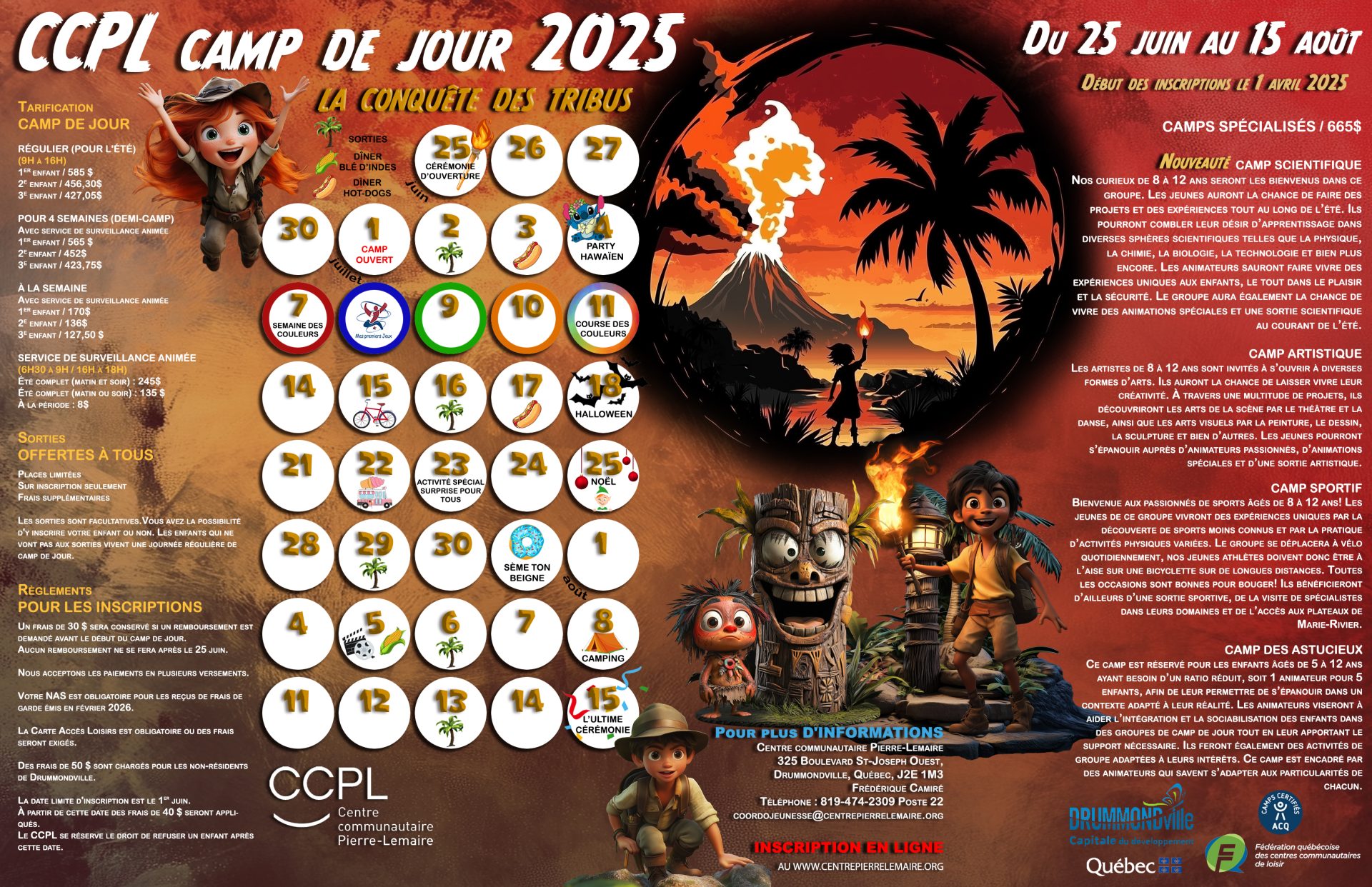 Camp de Jour 2025! *INSCRIPTION 1 avril*