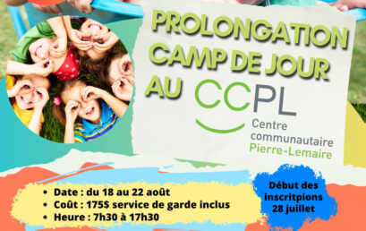 Prolongation Camp de Jour 2025! *INSCRIPTION 28 juillet*