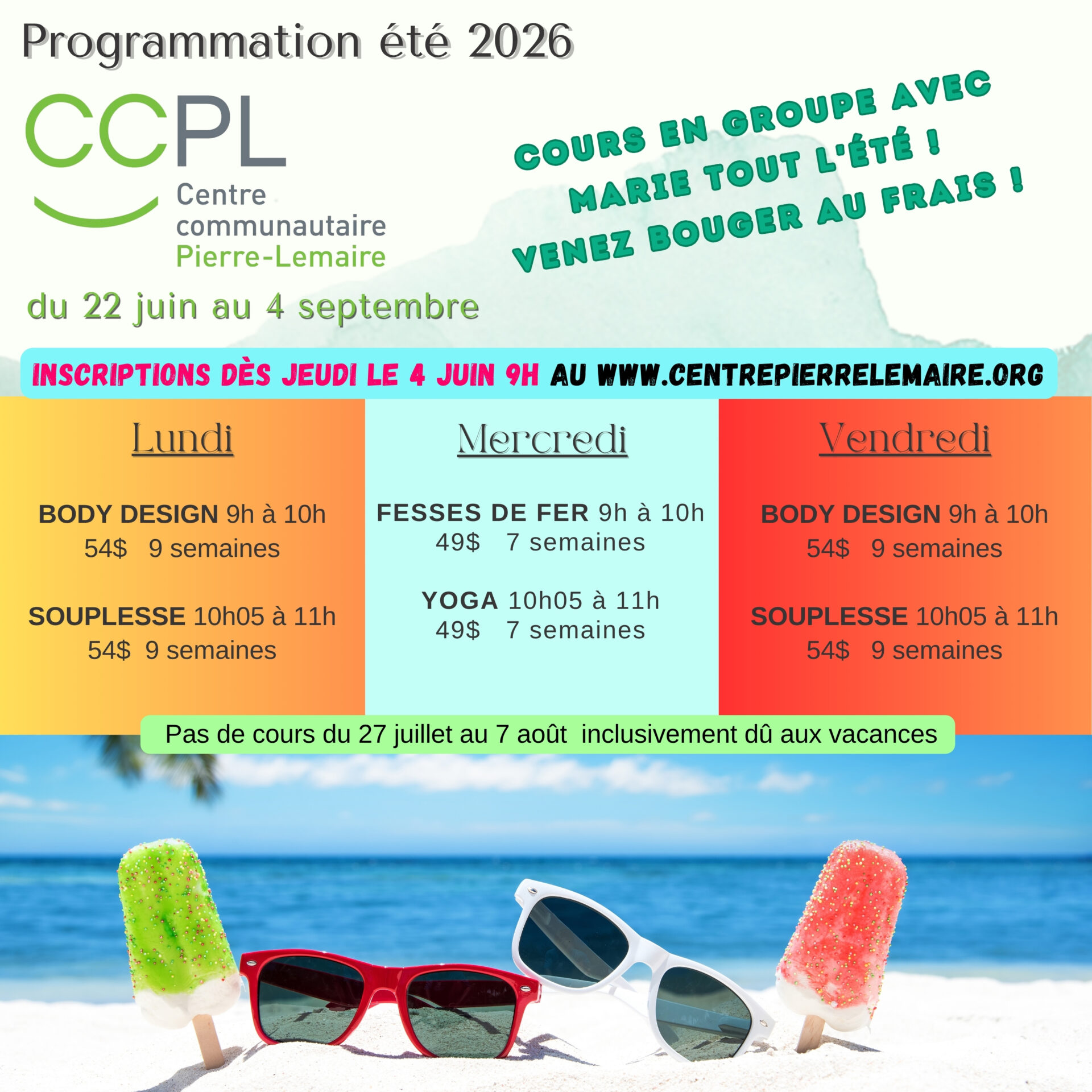 Programmation été 2026